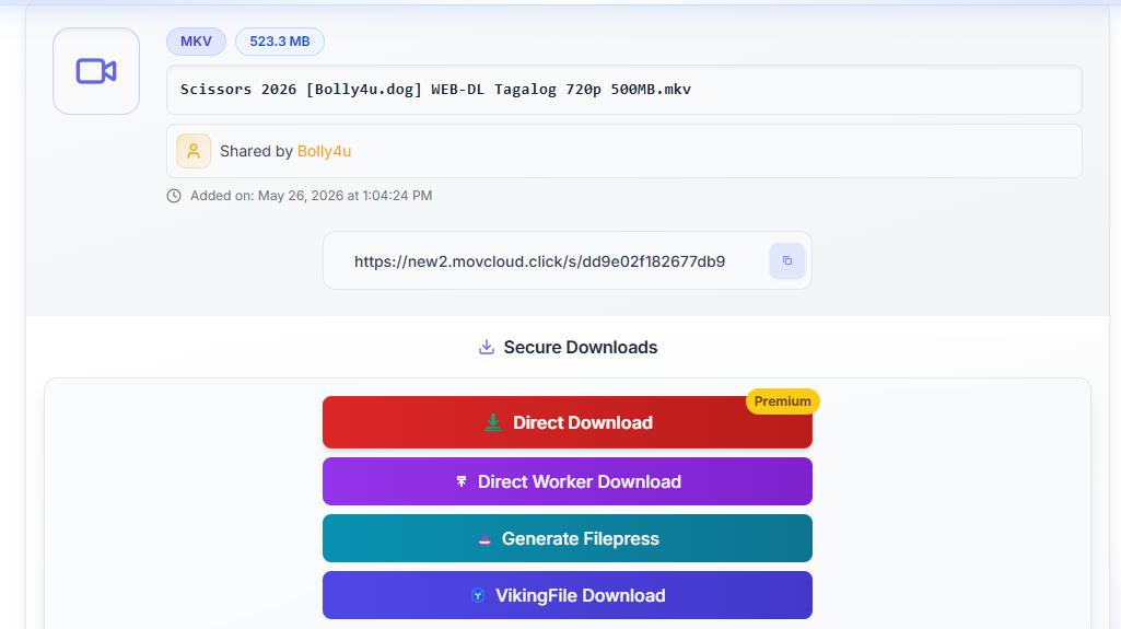 begin to download movie from Bolly4u