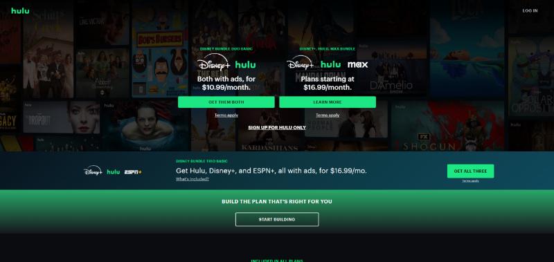 hulu homepage