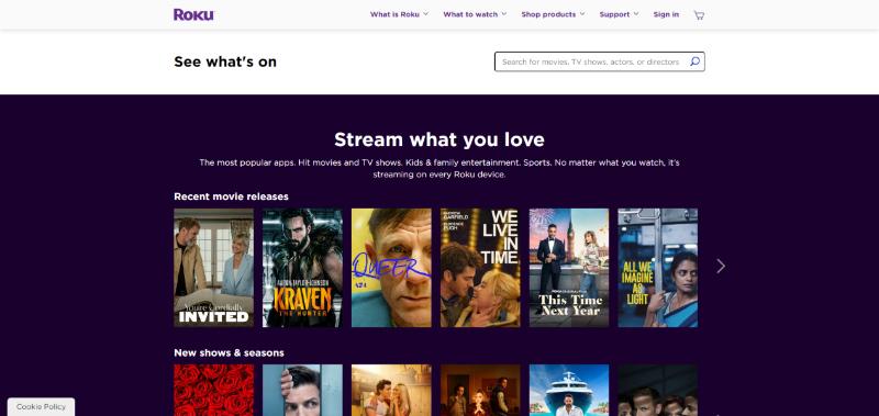 roku homepage
