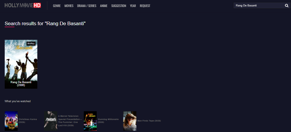 search movie in HollyMovieHD
