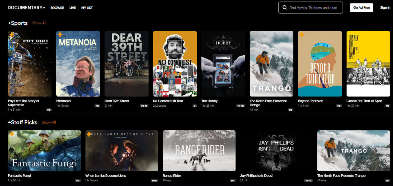 best documentary site - DOCUMENTARY+