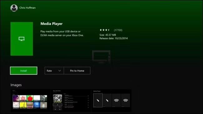 install Media Player app on Xbox