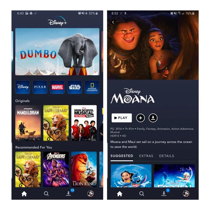download Moana on Disney Plus