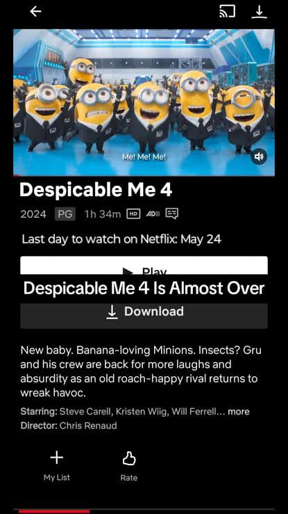 download Despicable Me 4 in Netflix