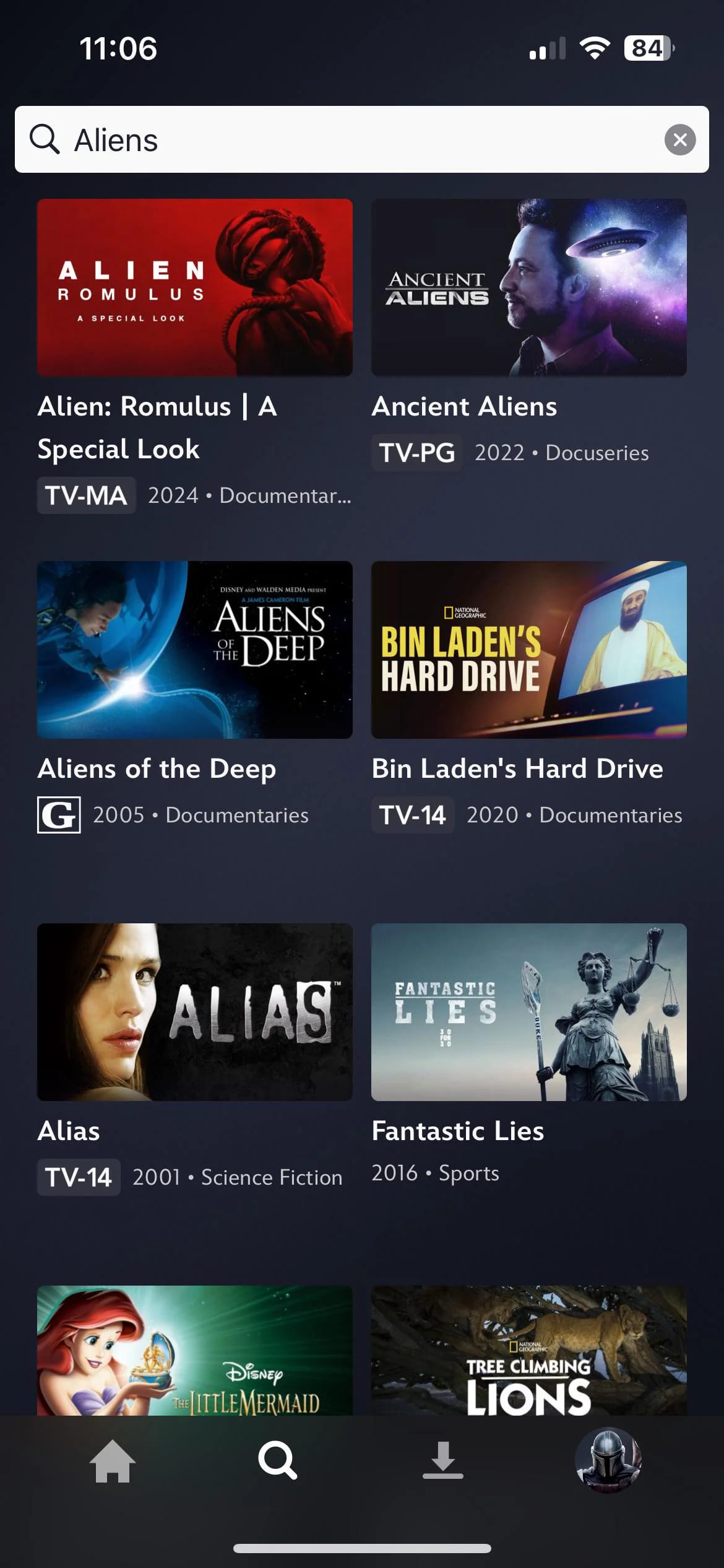 search Alien: Romulus in Disney+