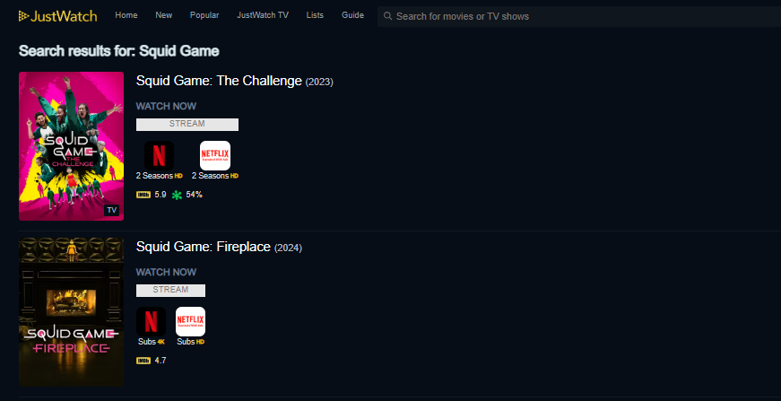 access netflix content on JustWatch